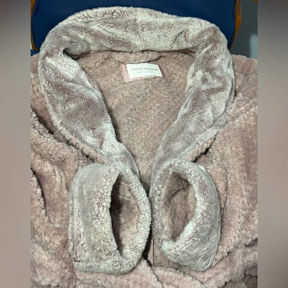 NWOT Carole Hochman women's textured pink plush wrap long robe, Size S - Picture 15 of 16